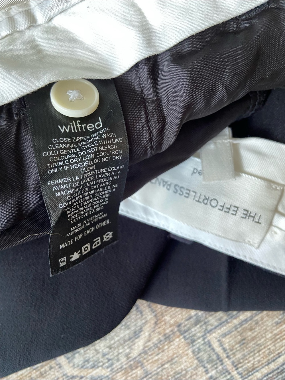 Wilfred Black and White Trousers